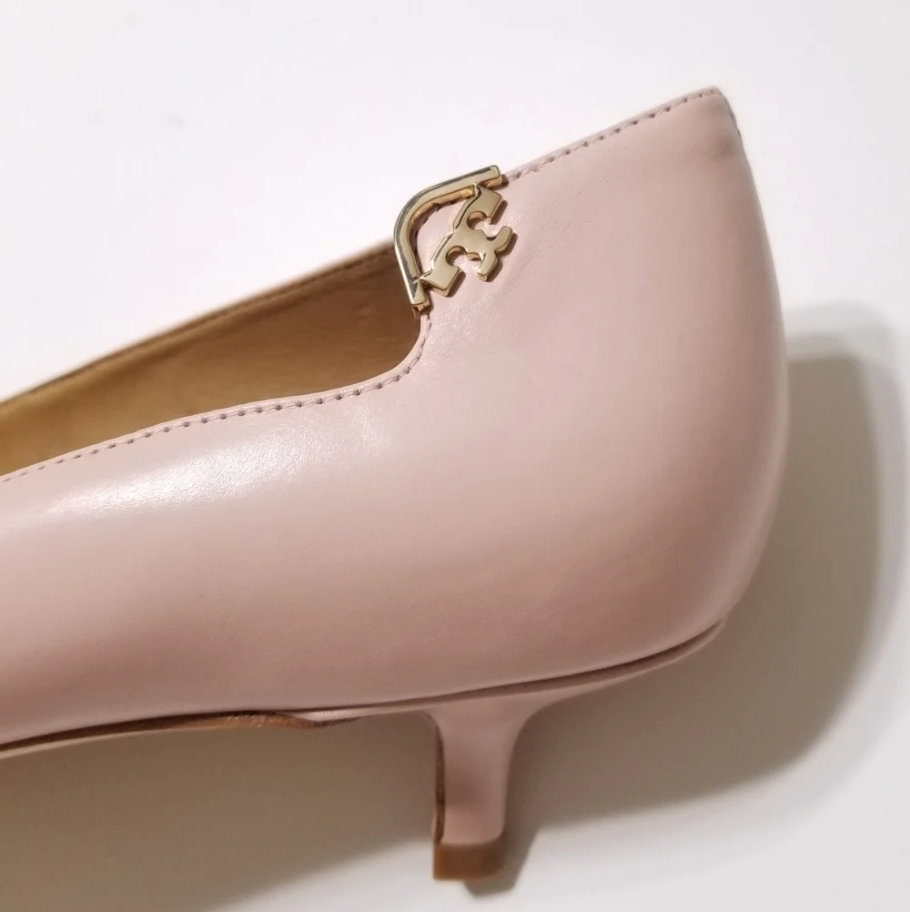 NIB Tory Burch Elizabeth Pump 40MM Leather Sea Shell Pink Size 8.5, 9 $278
